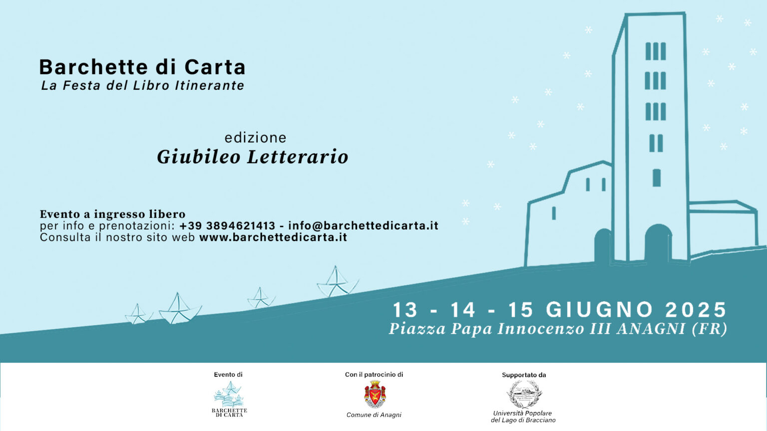 Festa del Libro Itinerante Barchette di Carta  Anagni, 14 giugno