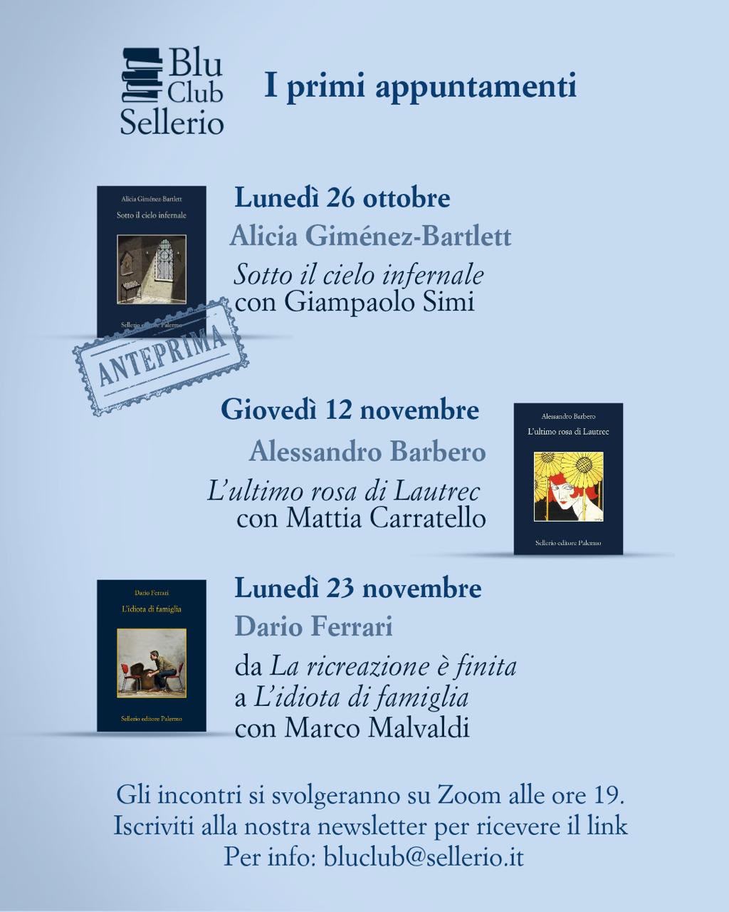 BluClub Sellerio - Alessandro Barbero su Zoom - 12 novembre